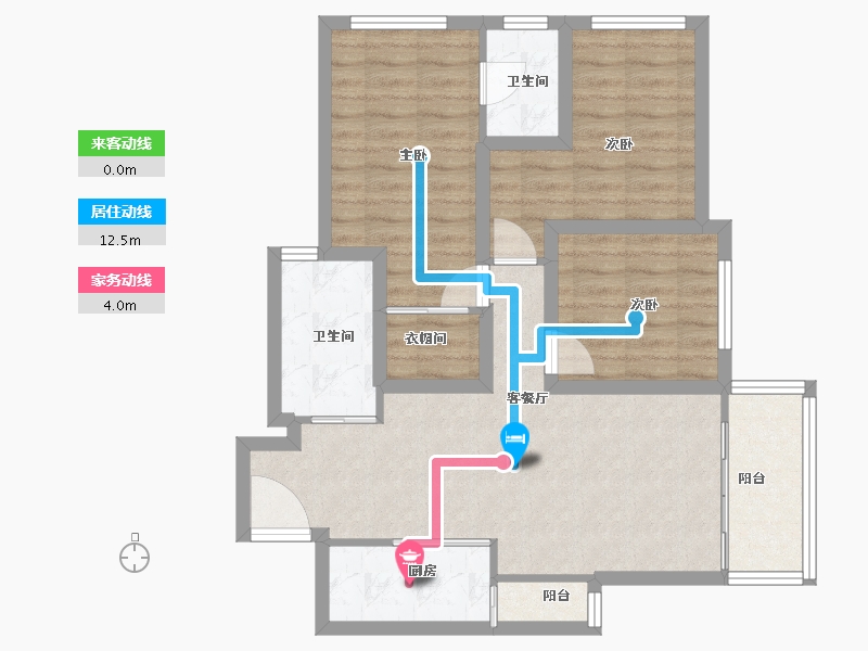 广东省-深圳市-桐林花园-80.35-户型库-动静线