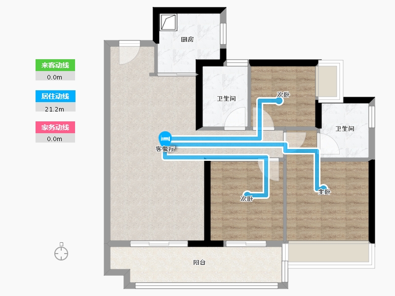 广东省-广州市-兰亭香麓-80.00-户型库-动静线