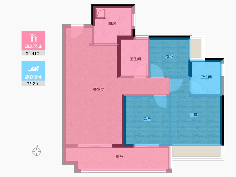 广东省-广州市-兰亭香麓-80.00-户型库-动静分区