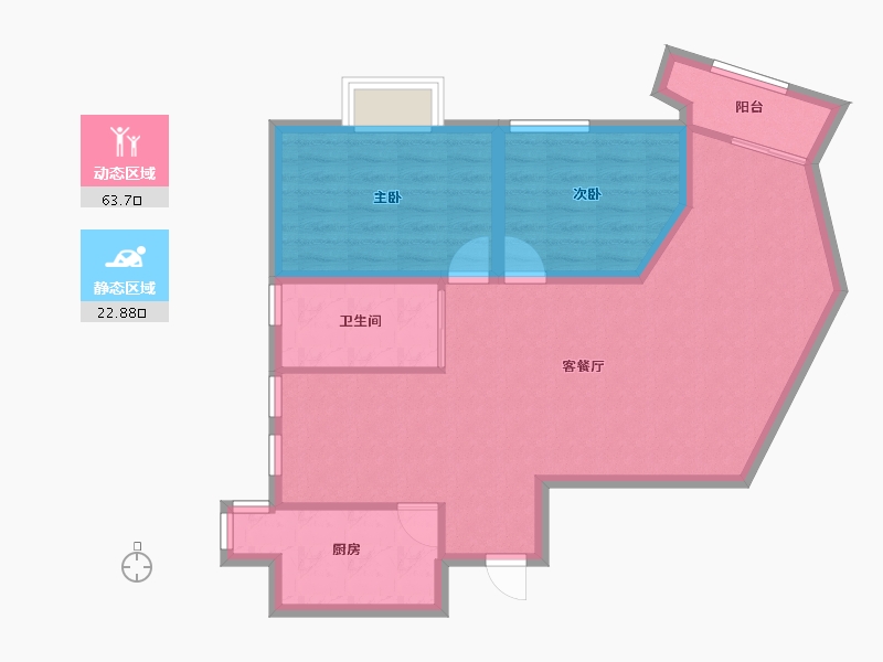 广东省-深圳市-中山花园大厦-78.00-户型库-动静分区