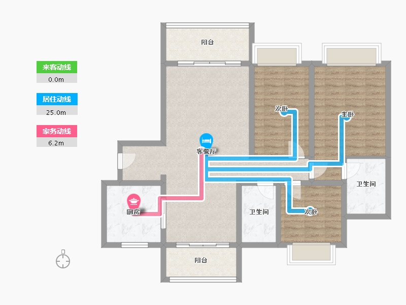 江西省-赣州市-恒大御景-104.00-户型库-动静线