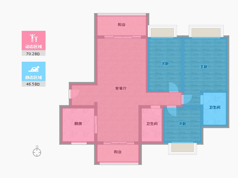 江西省-赣州市-恒大御景-104.00-户型库-动静分区