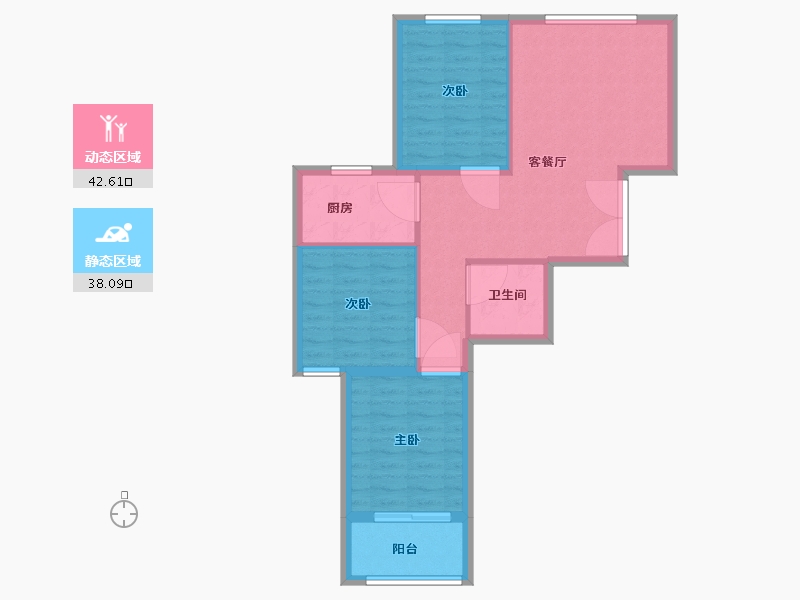 河北省-邯郸市-紫钢苑-72.90-户型库-动静分区