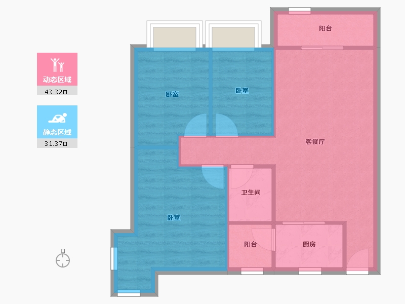 广东省-深圳市-理想家园-67.42-户型库-动静分区