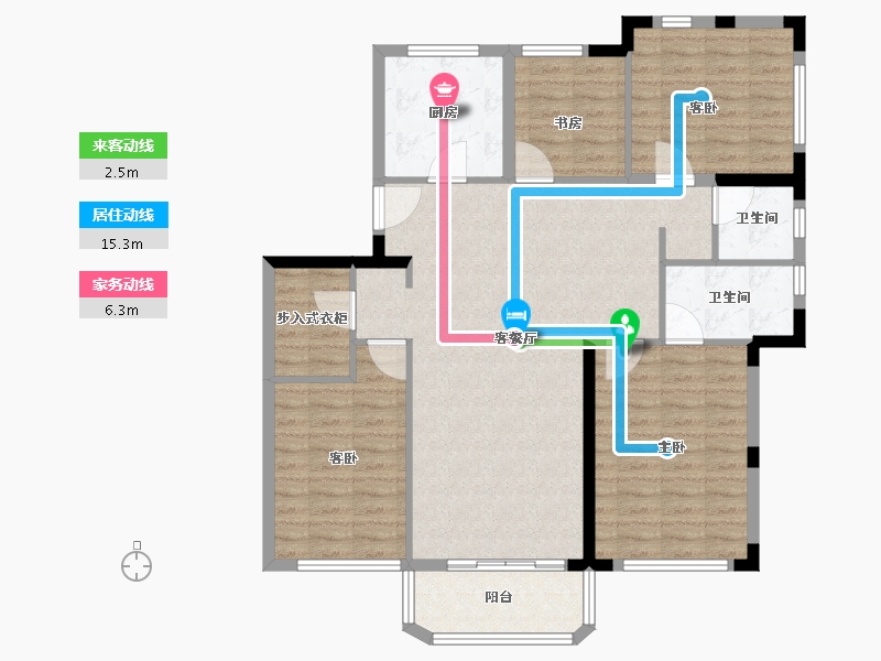 上海-上海市-虹盛里-109.00-户型库-动静线