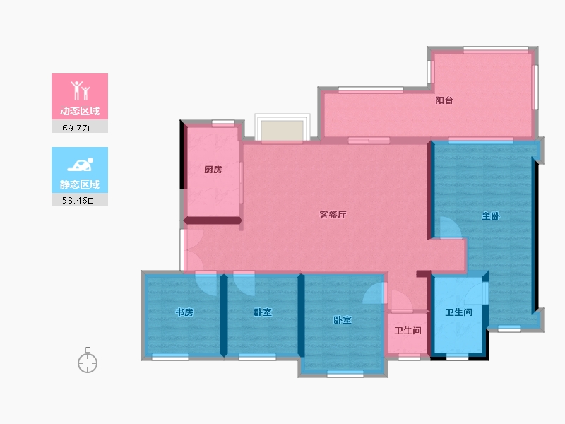 贵州省-贵阳市-吾悦华府-100.00-户型库-动静分区