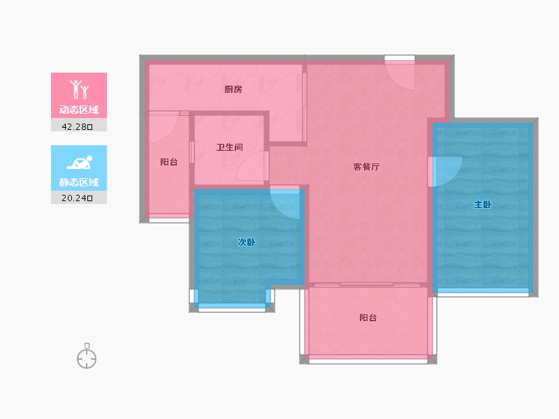 广东省-深圳市-东郡百仕达花园(四期)-55.35-户型库-动静分区