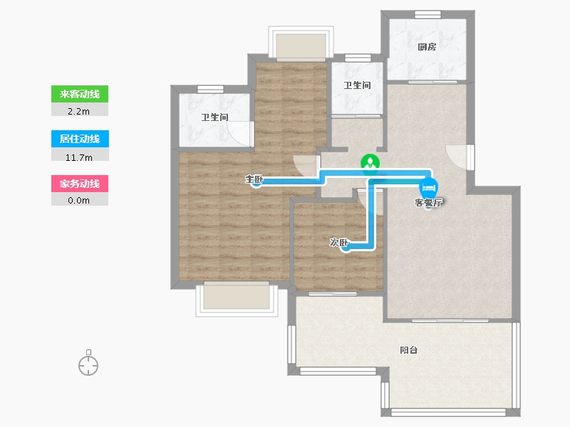 浙江省-嘉兴市-凯旋名都-80.00-户型库-动静线