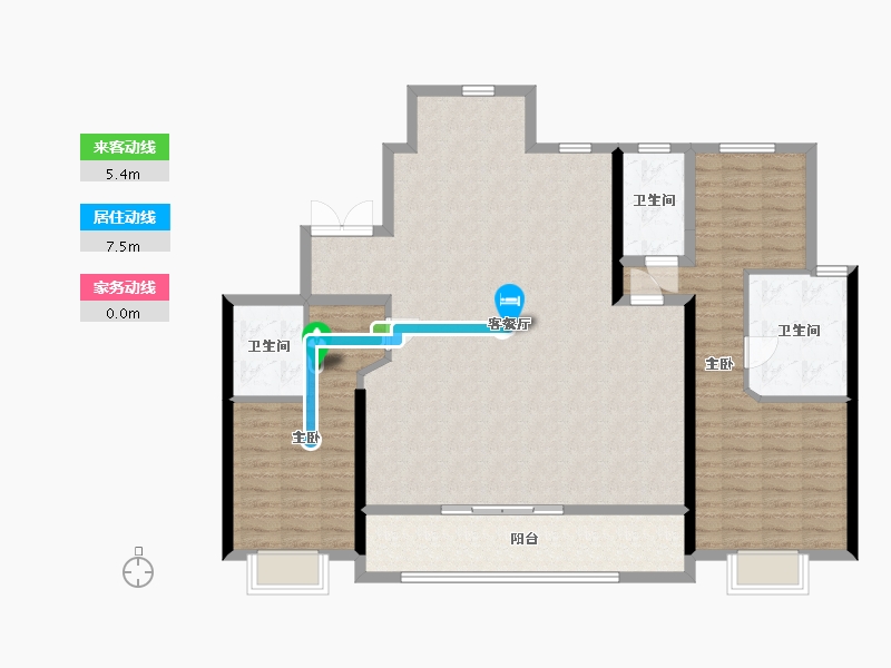 浙江省-台州市-雲起玖珑-141.44-户型库-动静线