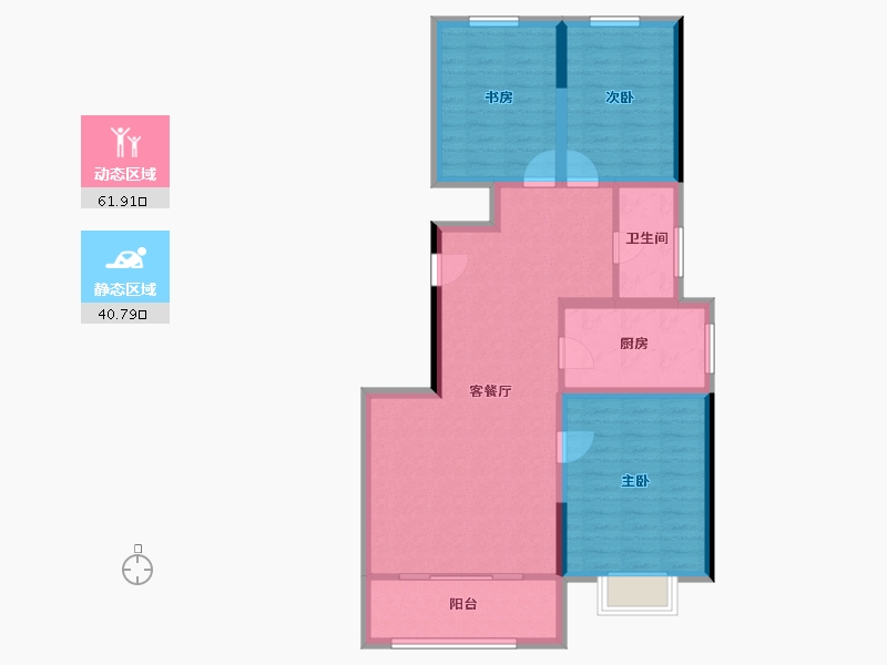 甘肃省-庆阳市-正德铭苑-92.33-户型库-动静分区