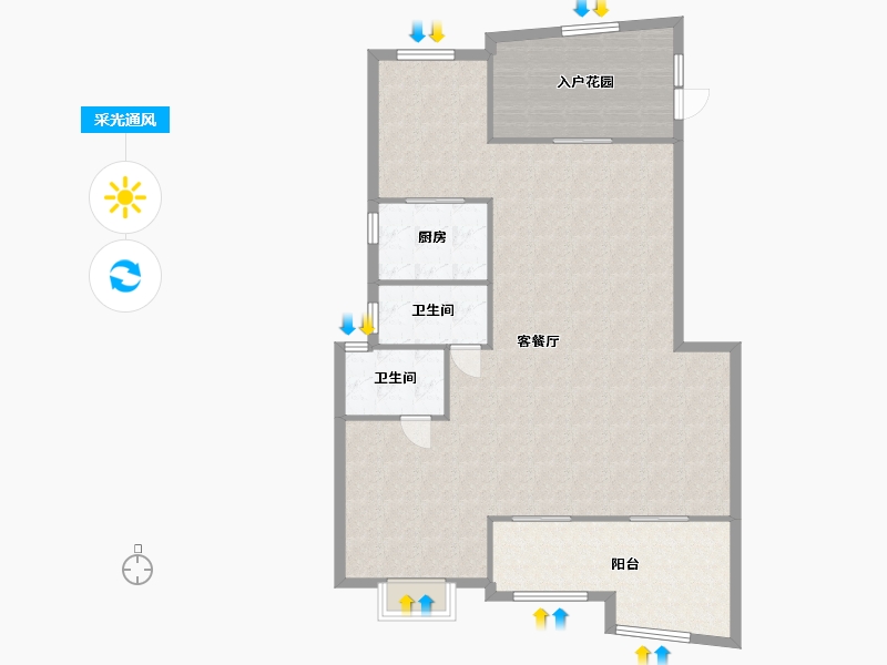 福建省-漳州市-云鼎民兴北郡-二期云鼎-113.60-户型库-采光通风