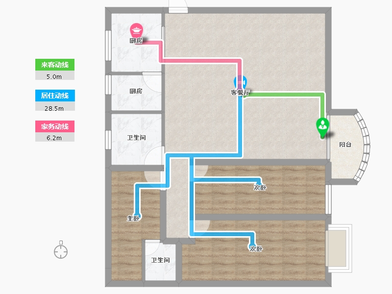 广东省-深圳市-鹏兴花园(五期)-94.99-户型库-动静线