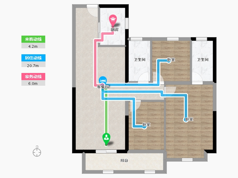 湖北省-武汉市-深业泰雲府-91.30-户型库-动静线