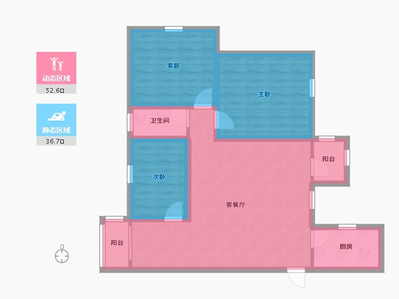 广东省-深圳市-景贝南住宅区-79.43-户型库-动静分区