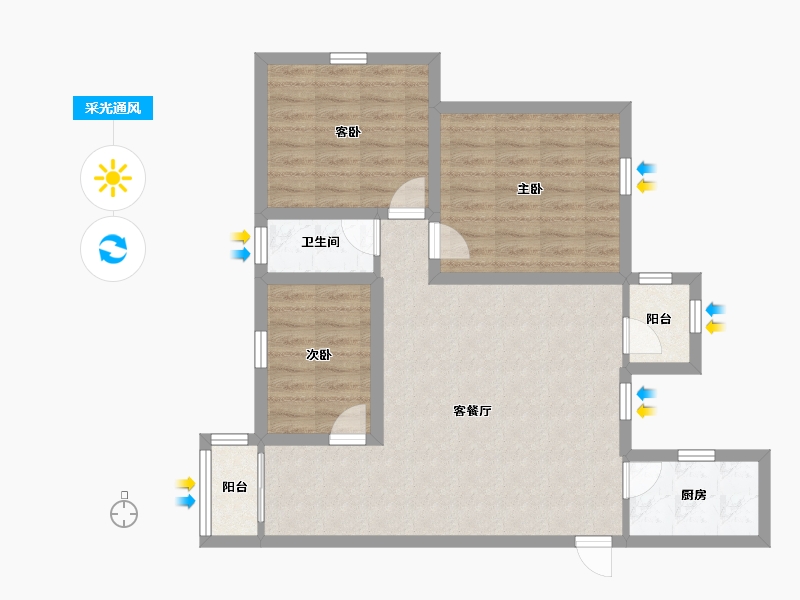 广东省-深圳市-景贝南住宅区-79.43-户型库-采光通风