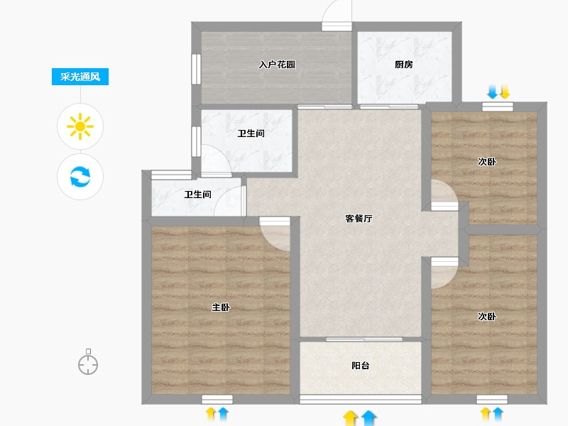 广东省-深圳市-幸福海-79.02-户型库-采光通风