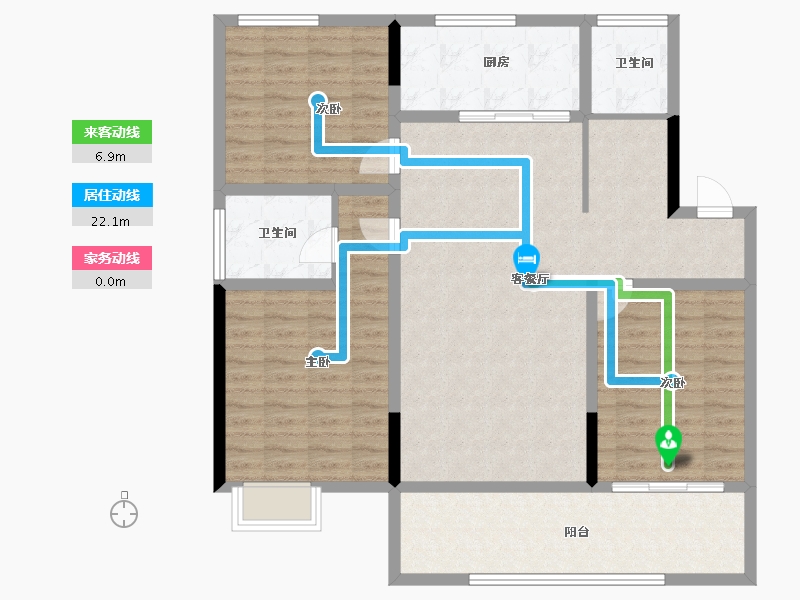 甘肃省-庆阳市-正德铭苑-114.63-户型库-动静线