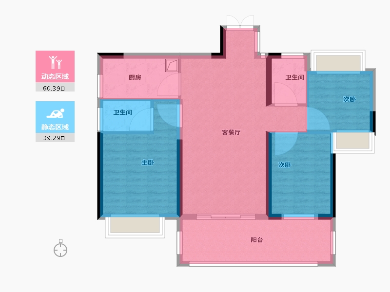 江西省-上饶市-世纪三千院-89.44-户型库-动静分区