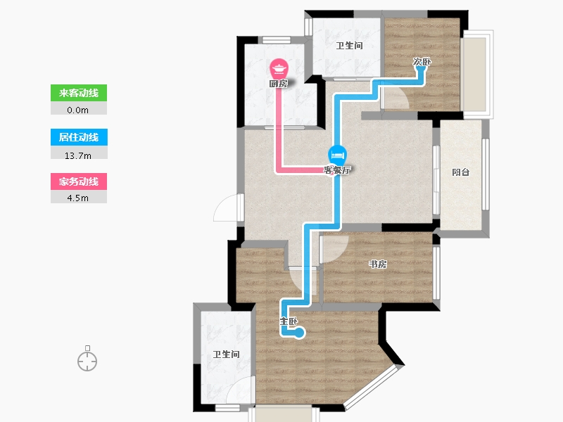 上海-上海市-前滩润璟-80.01-户型库-动静线