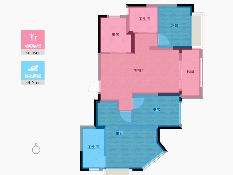 上海-上海市-前滩润璟-80.01-户型库-动静分区