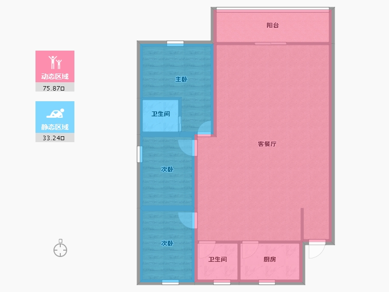 广东省-深圳市-鹏兴花园(一期)-99.09-户型库-动静分区