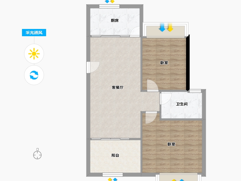 广西壮族自治区-桂林市-桂林山水湾-72.56-户型库-采光通风