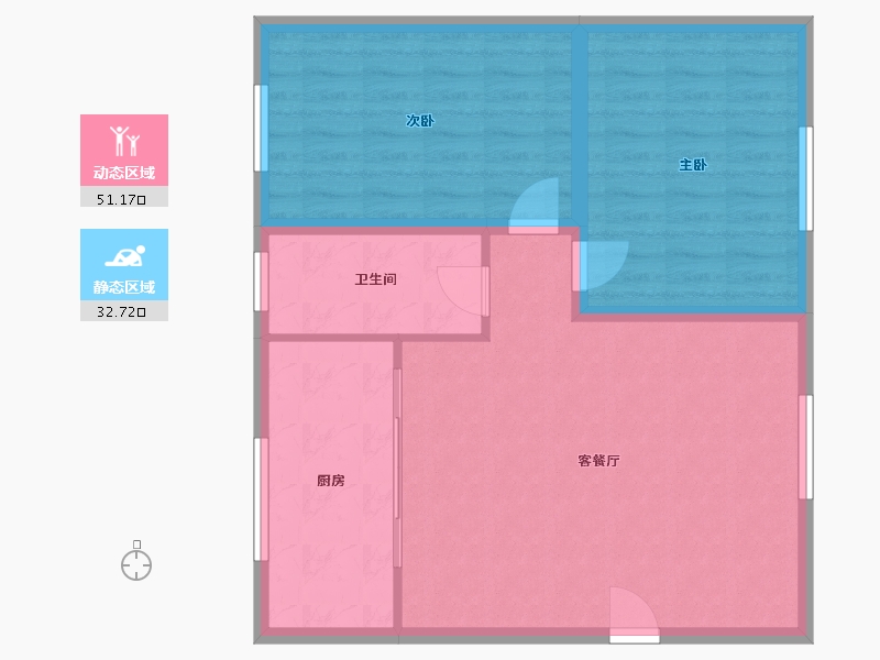 广东省-深圳市-布心花园二区-76.39-户型库-动静分区