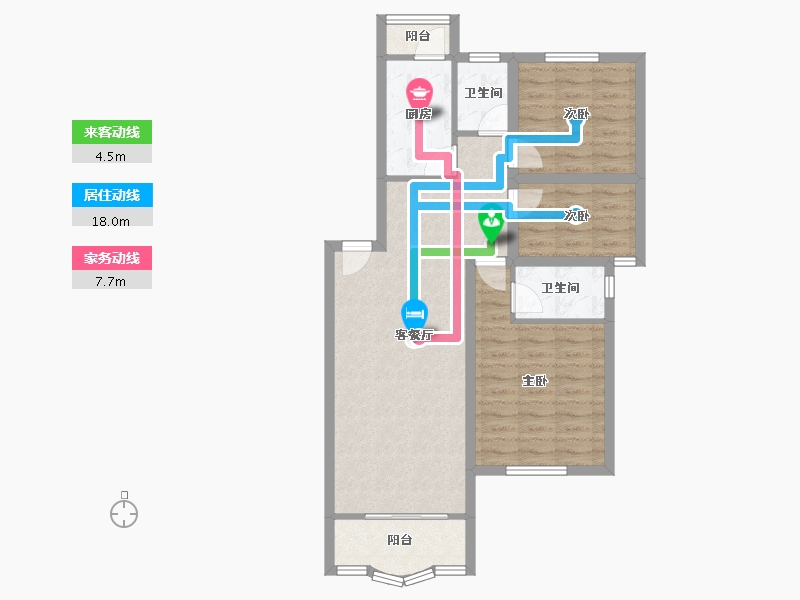 广东省-深圳市-鹏兴花园(一期)-78.56-户型库-动静线