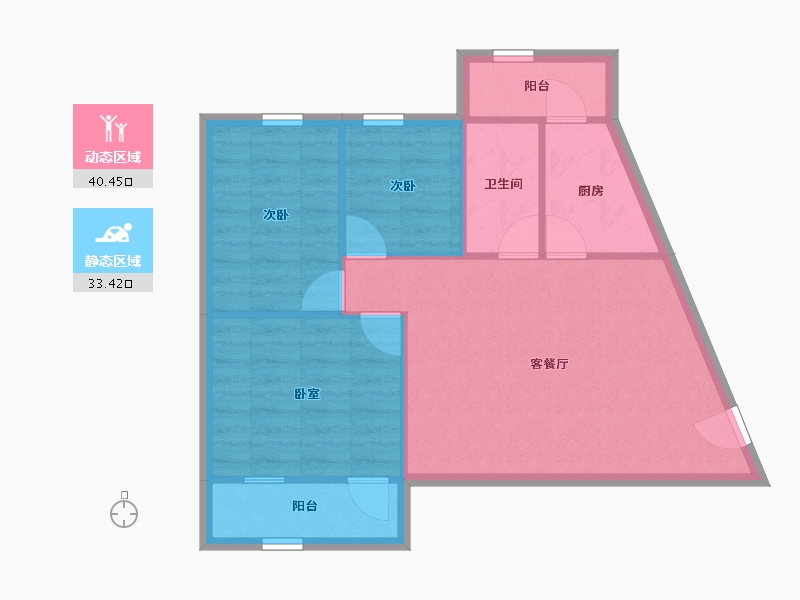 广东省-深圳市-东晓花园-66.88-户型库-动静分区