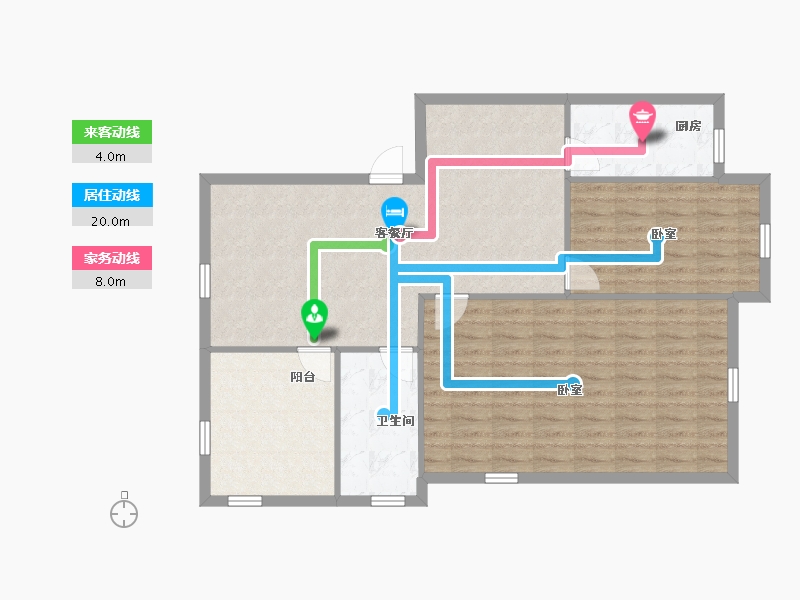 广东省-深圳市-鹏兴花园(一期)-99.45-户型库-动静线