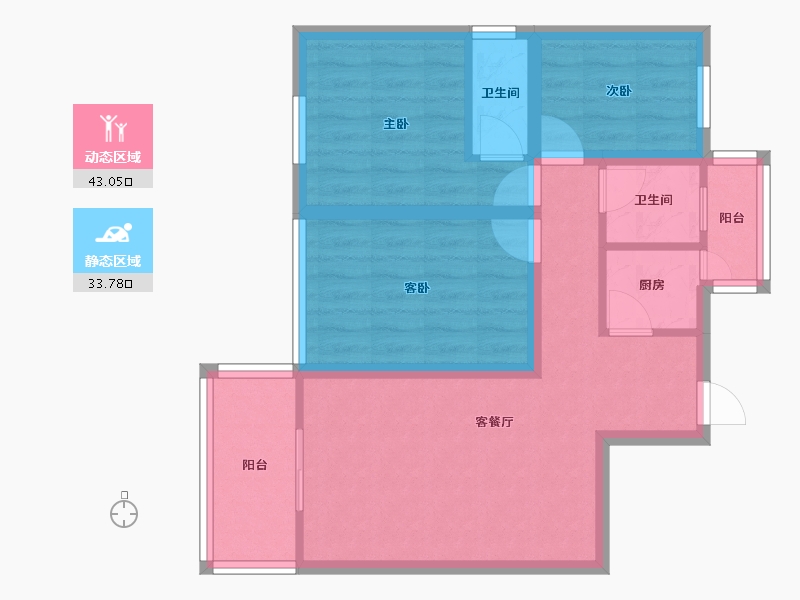 广东省-深圳市-金城华庭-67.45-户型库-动静分区