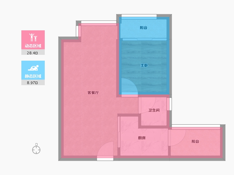 广东省-深圳市-东郡百仕达花园(四期)-32.63-户型库-动静分区