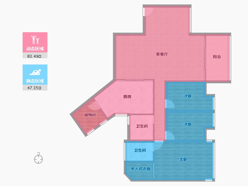 广东省-深圳市-东郡百仕达花园(四期)-118.35-户型库-动静分区