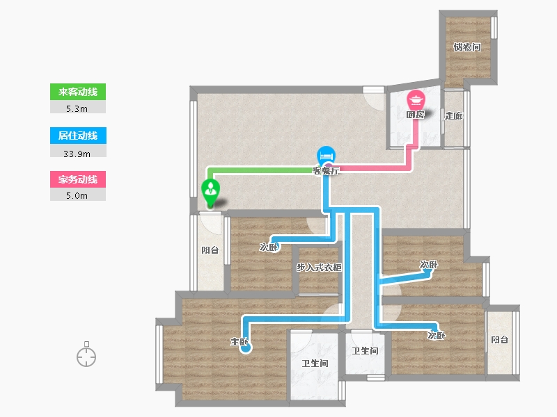 广东省-深圳市-鹏兴花园(六期)-112.26-户型库-动静线