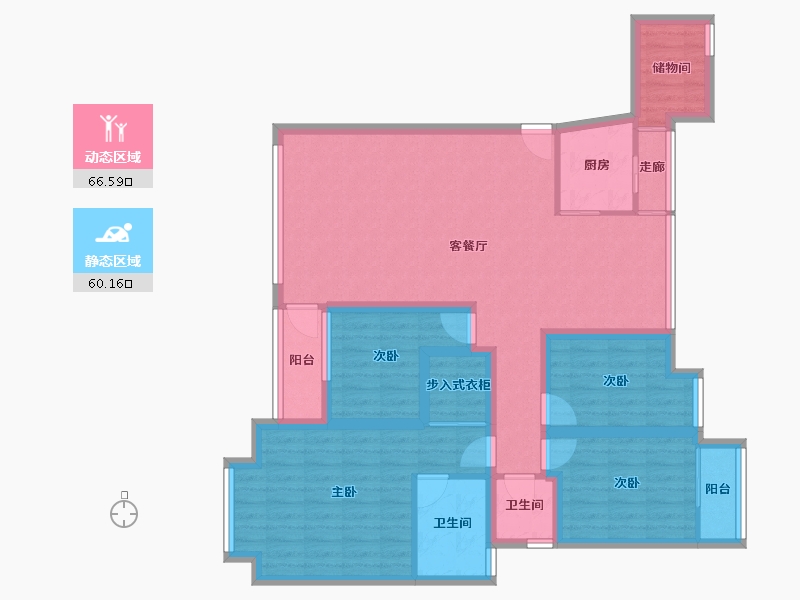 广东省-深圳市-鹏兴花园(六期)-112.26-户型库-动静分区