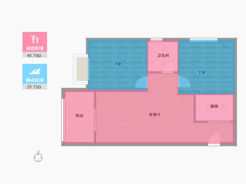 陕西省-西安市-领航悦峯-64.83-户型库-动静分区