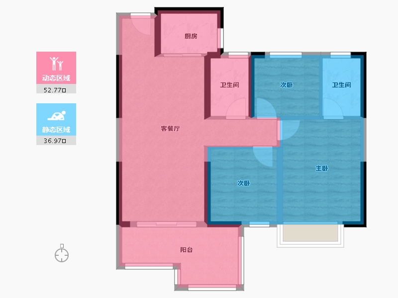 河南省-郑州市-祥和苑-80.00-户型库-动静分区