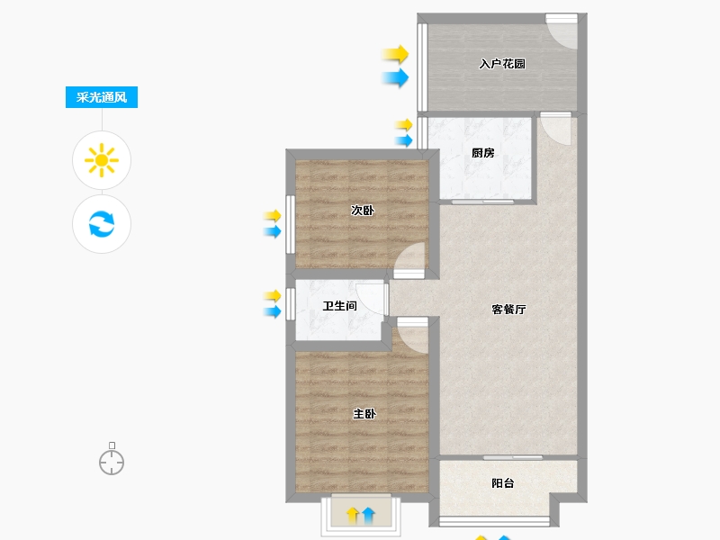 广东省-深圳市-景亿山庄-69.47-户型库-采光通风