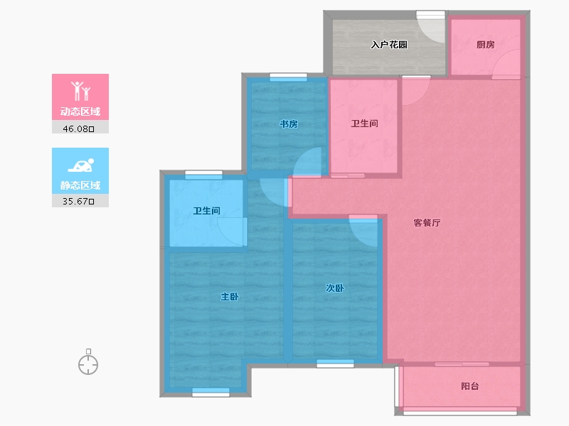 广东省-深圳市-景贝村(B区)-77.95-户型库-动静分区