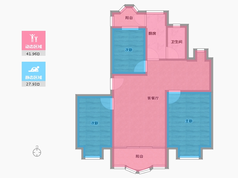 广东省-深圳市-深港花园-61.20-户型库-动静分区