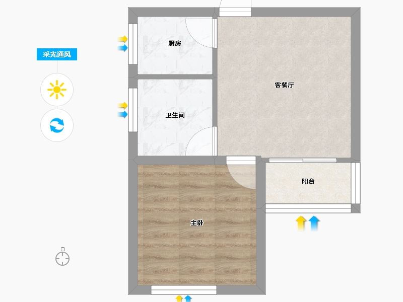 广东省-深圳市-金城华庭-34.97-户型库-采光通风