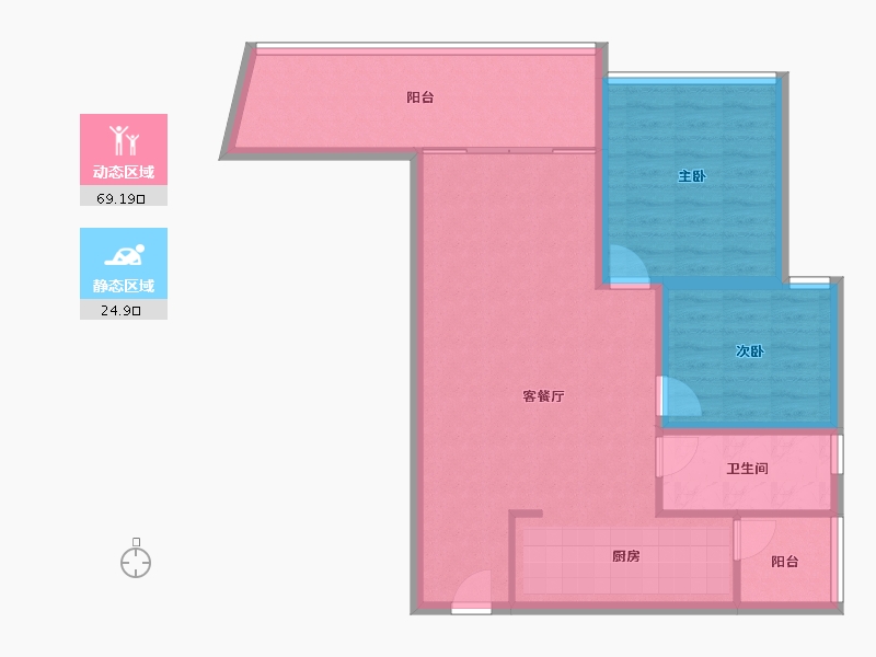 广东省-深圳市-兰亭国际名园-85.11-户型库-动静分区