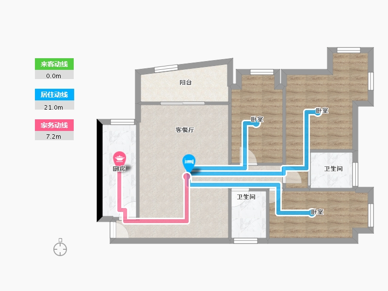 广东省-深圳市-梧桐海景苑-77.82-户型库-动静线