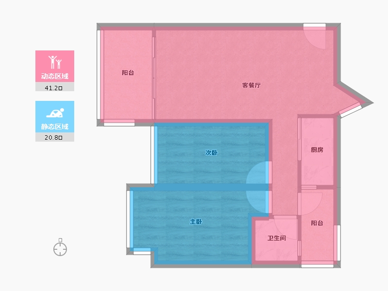 广东省-深圳市-东郡百仕达花园(四期)-54.53-户型库-动静分区