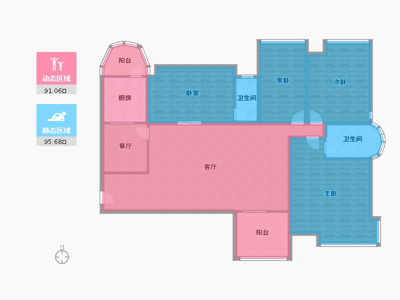 广东省-深圳市-鸿业苑-170.21-户型库-动静分区