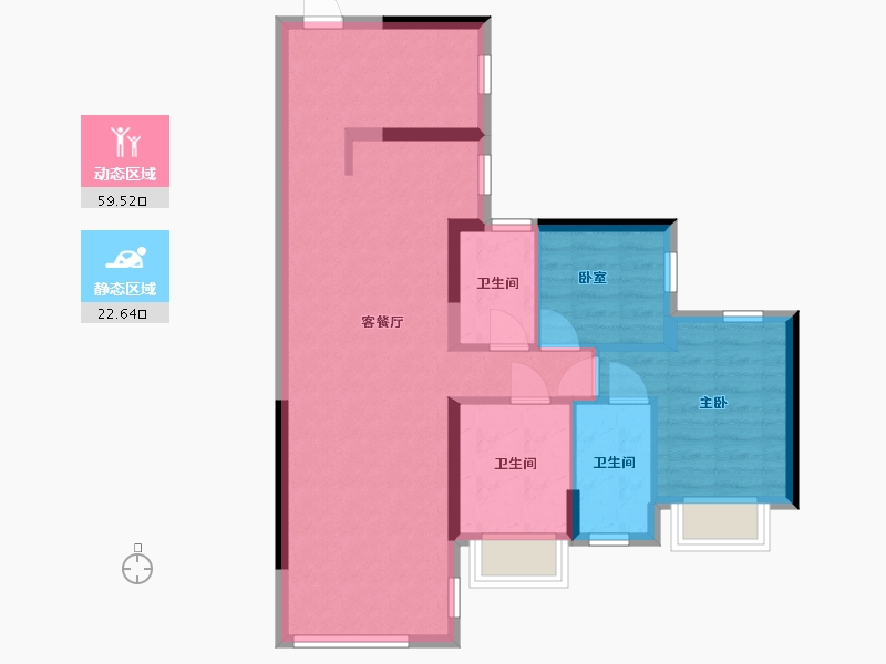 广东省-佛山市-天樾华园-73.22-户型库-动静分区