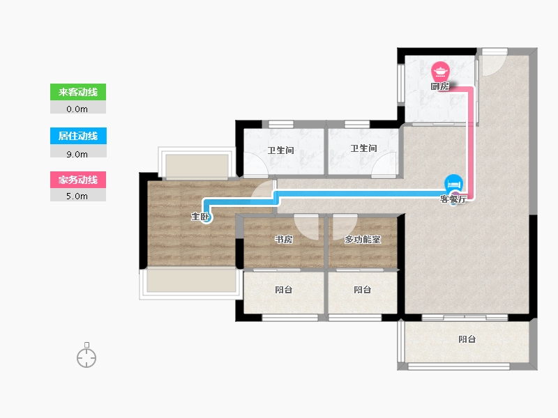 广东省-珠海市-中海·汇德里-77.60-户型库-动静线