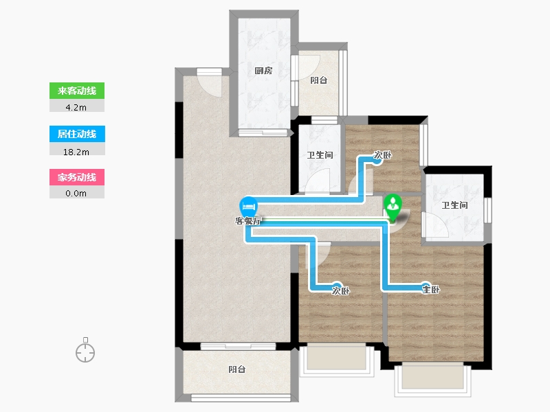 重庆-重庆市-富力院士廷-75.20-户型库-动静线