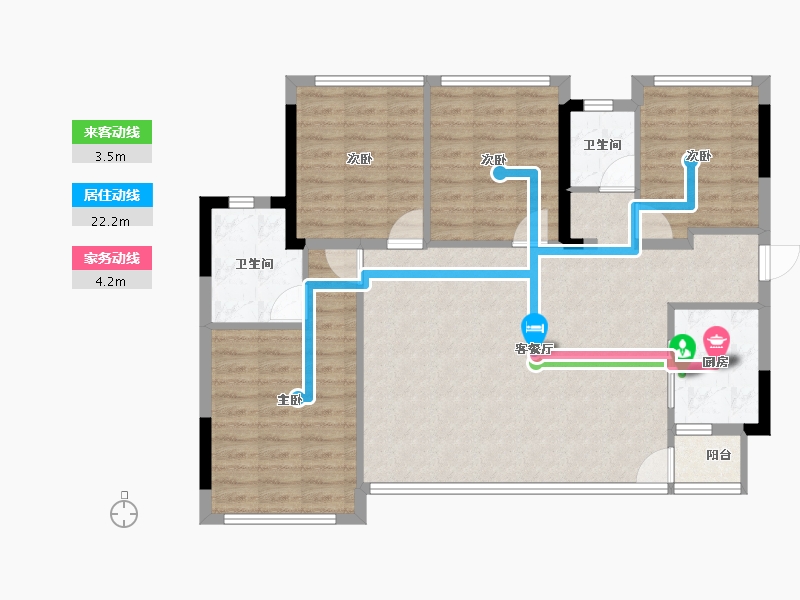 四川省-成都市-领峰-98.44-户型库-动静线