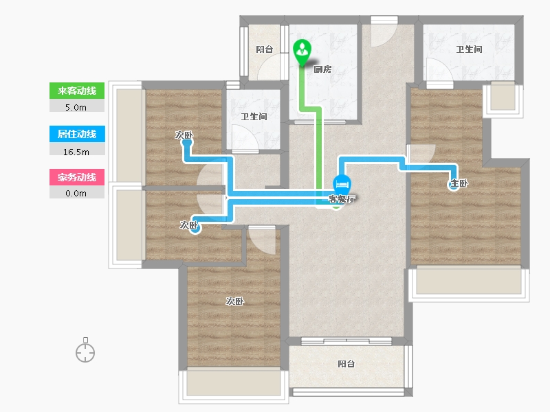 广东省-深圳市-宏发悦见公园里-83.47-户型库-动静线